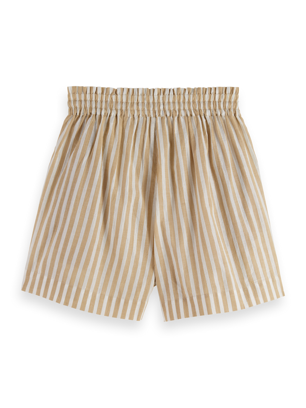 High-Rise Lurex Stripe Printed Shorts
