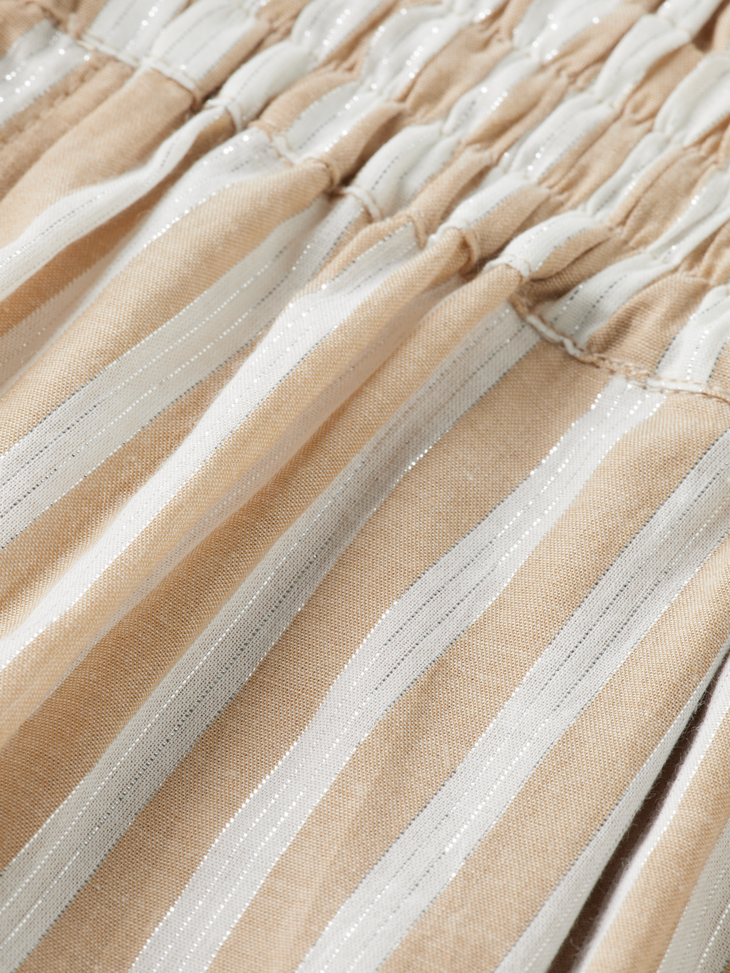 High-Rise Lurex Stripe Printed Shorts