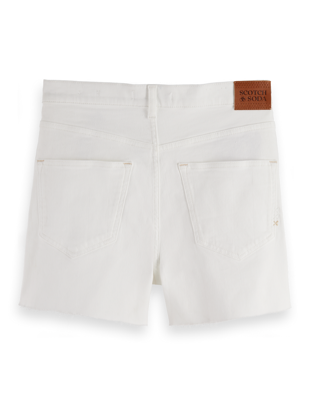 The Ray Cut Off Denim Short | White