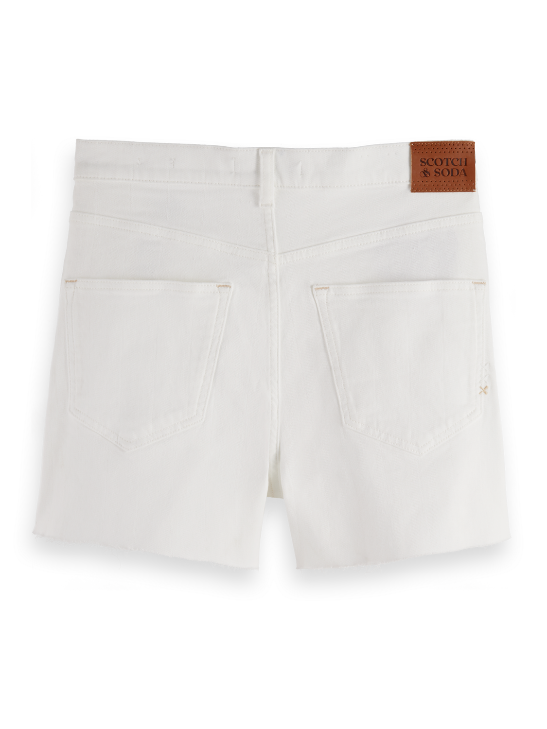 The Ray Cut Off Denim Short | White