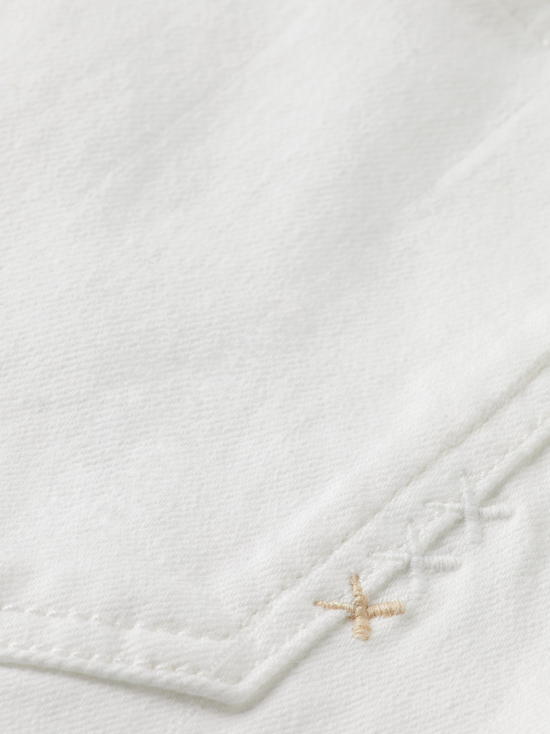 The Ray Cut Off Denim Short | White