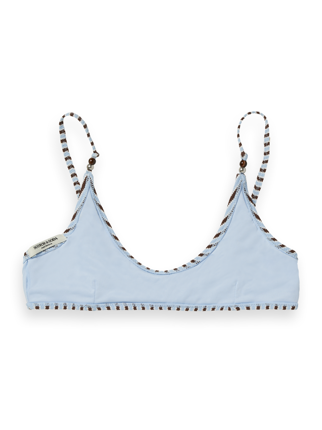 Textured Stripe Bikini Top