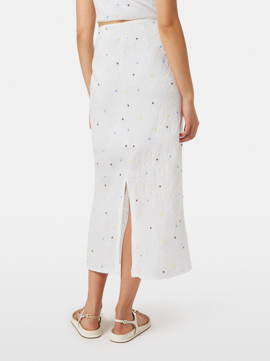 Beaded Tube Midi Skirt