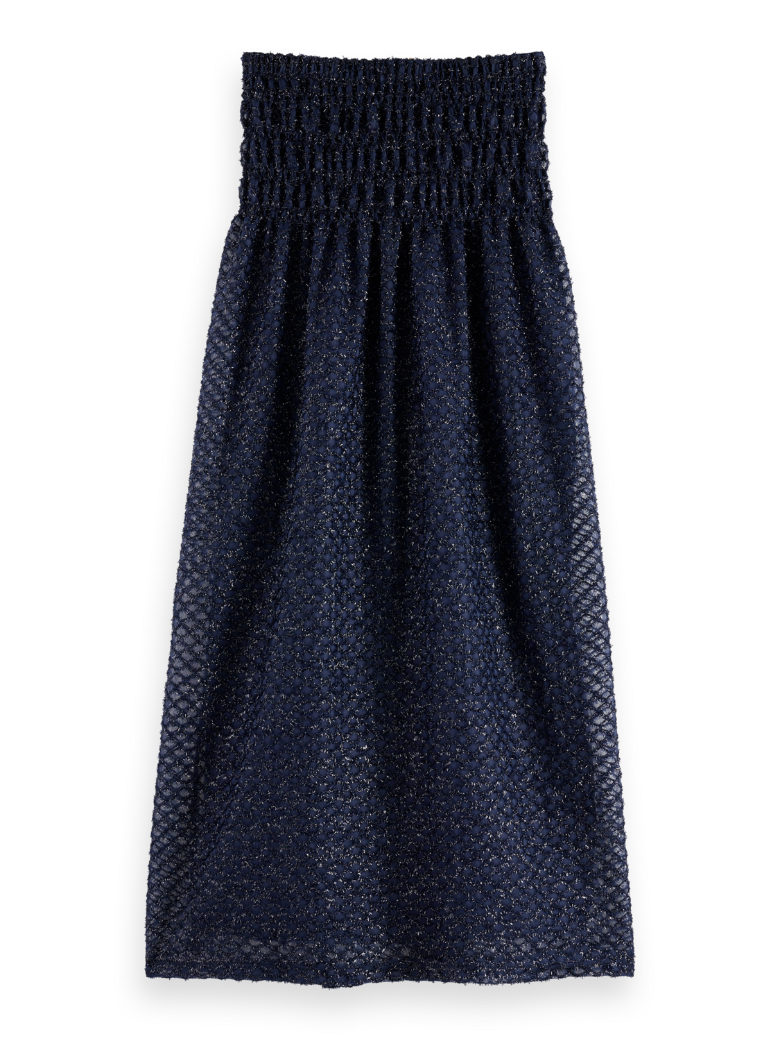 Lurex smocked skirt