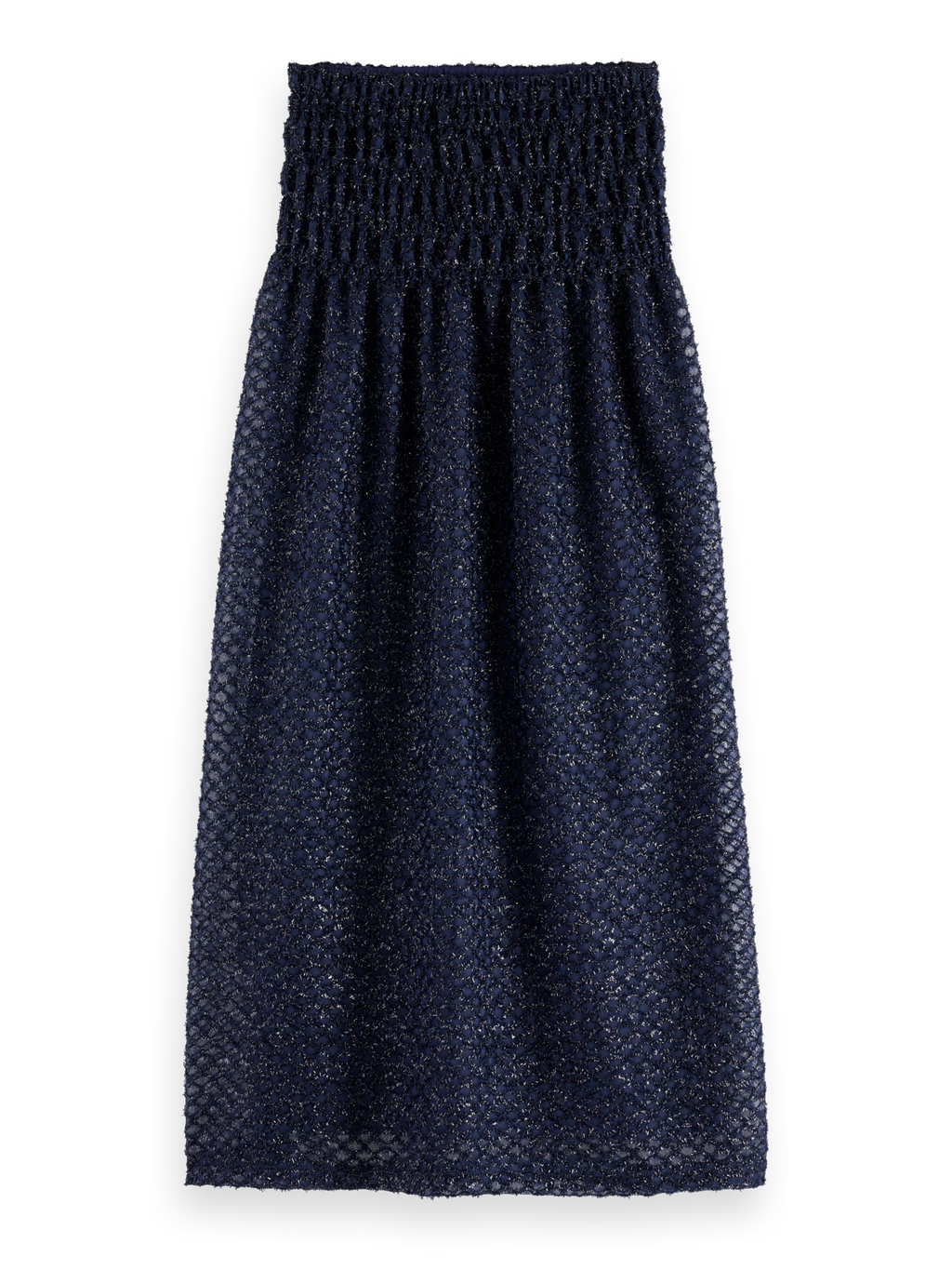 Lurex smocked skirt