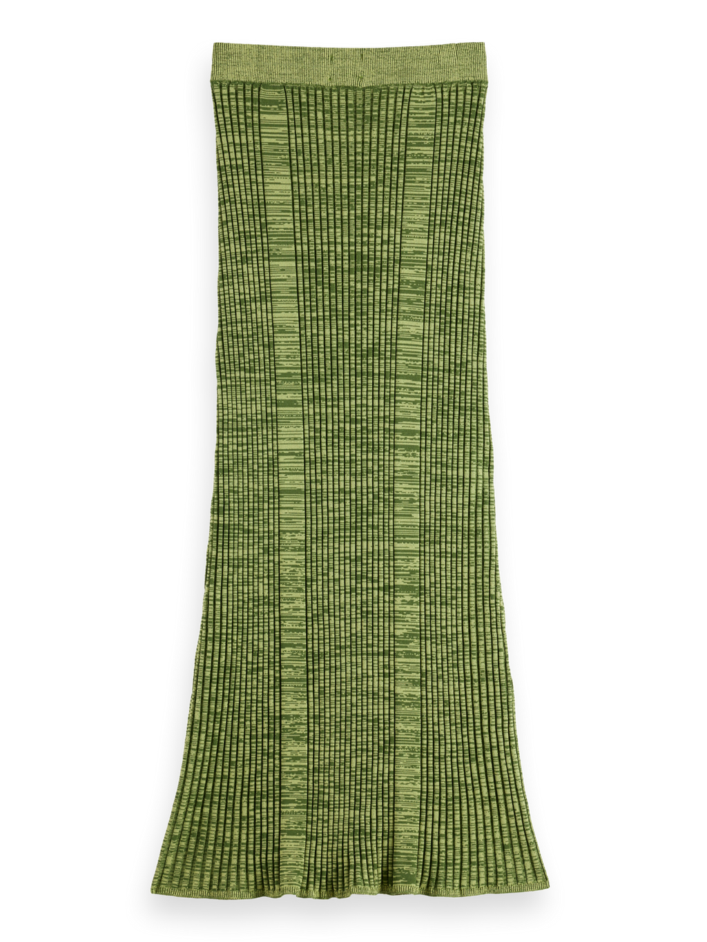 Ribbed knitted maxi skirt