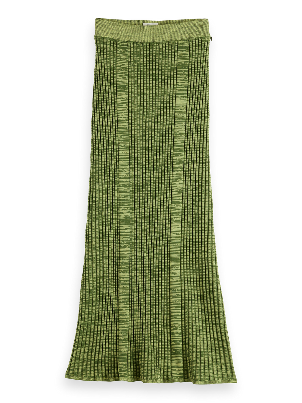 Ribbed knitted maxi skirt