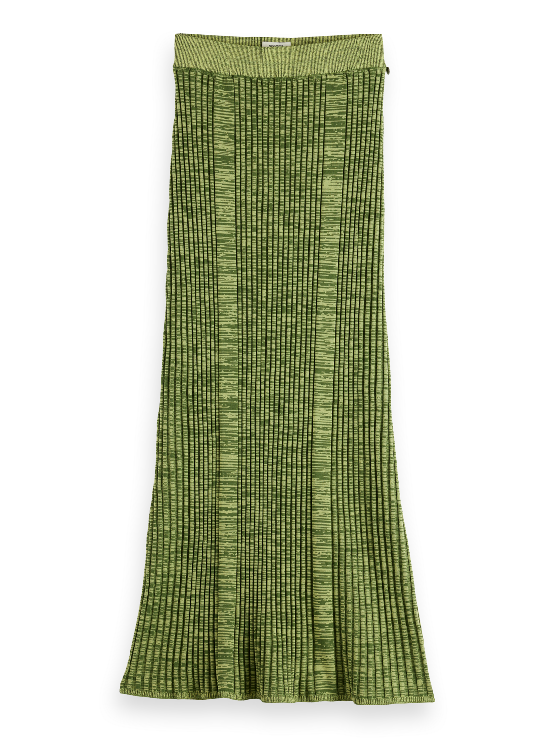 Ribbed knitted maxi skirt