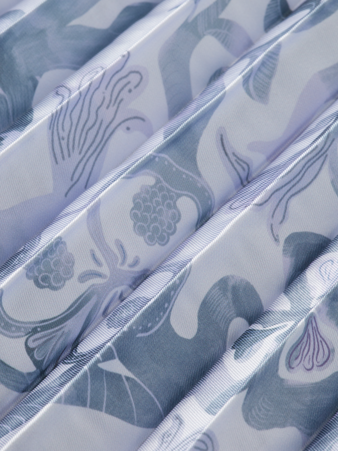 Asymmetrical pleated wrap midi skirt