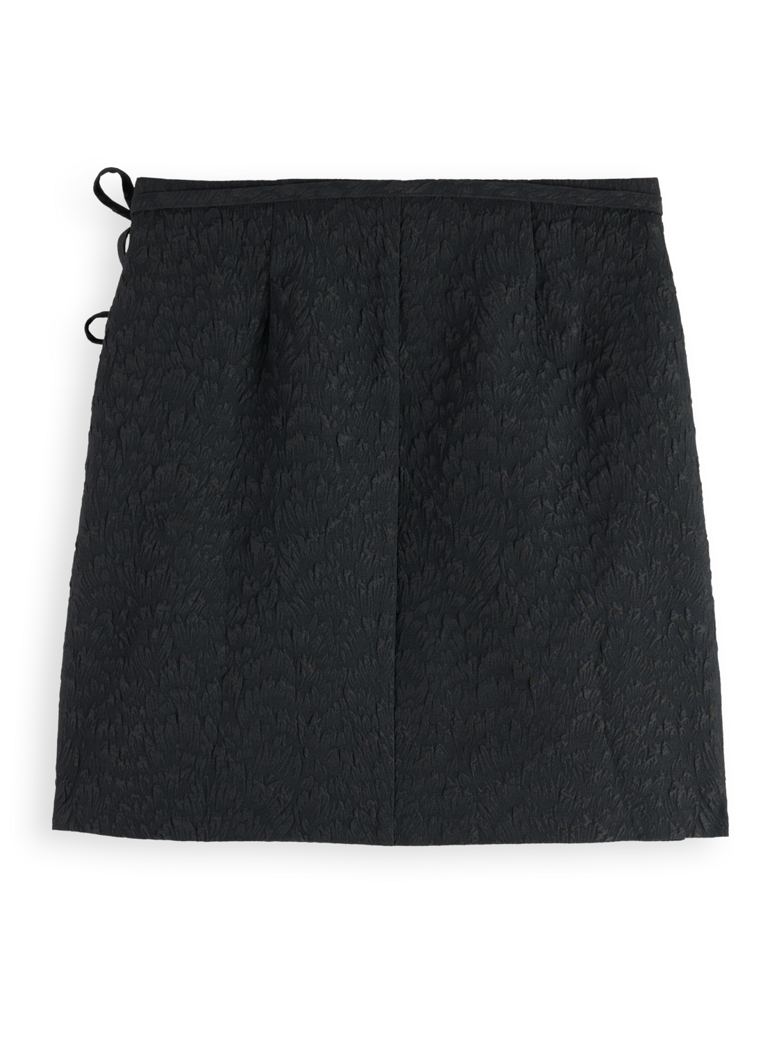 Wrapped and tied mini skirt