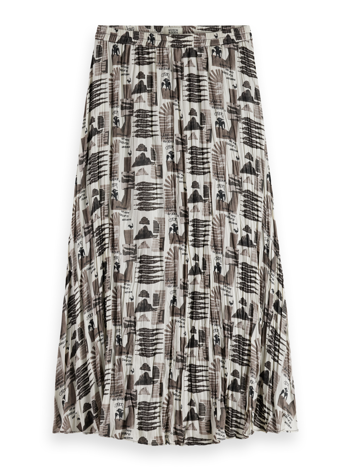 Pleated Crinkle Skirt