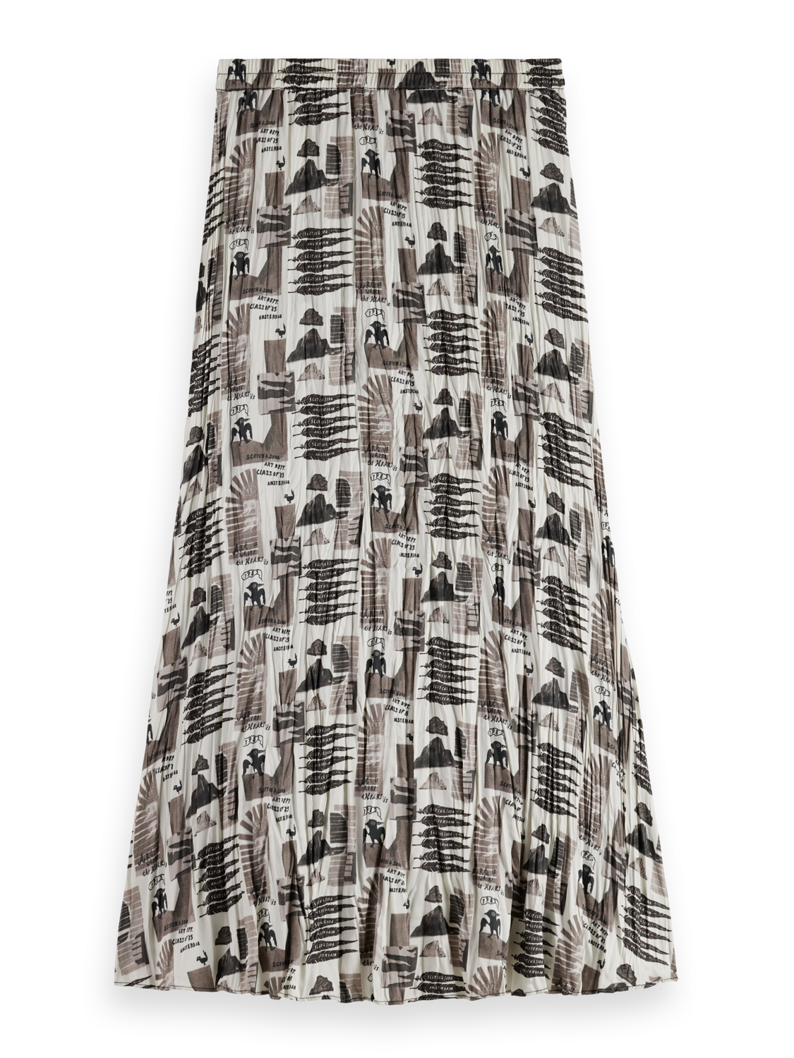 Pleated Crinkle Skirt