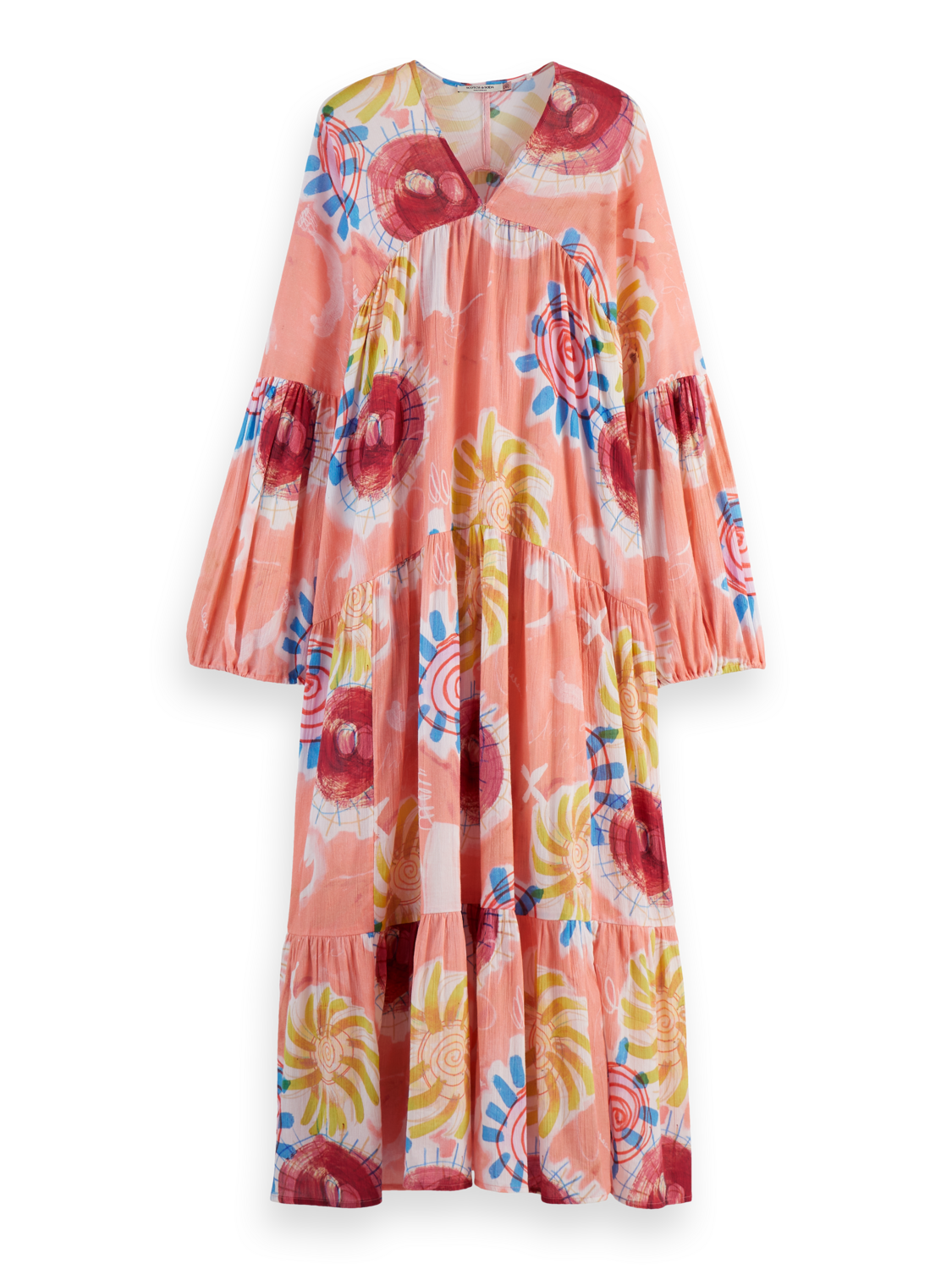 scotch and soda pink dress Scotch & Soda Drawstring T-shirt Dress In Pink