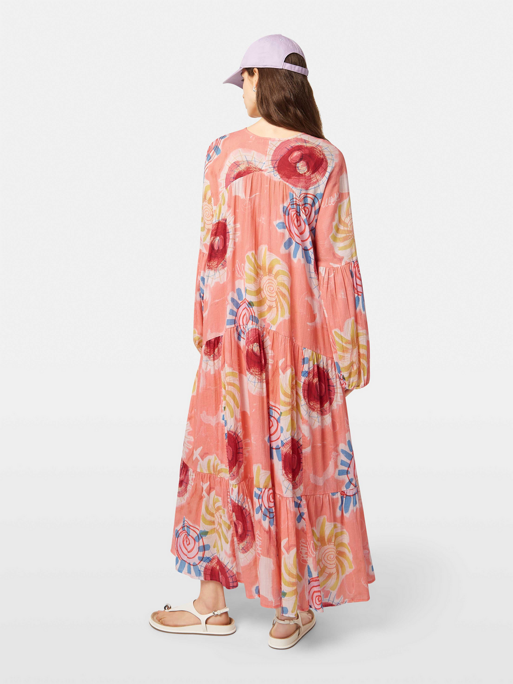 pink soda dress Scotch & Soda Strappy Fruit Midi Dress