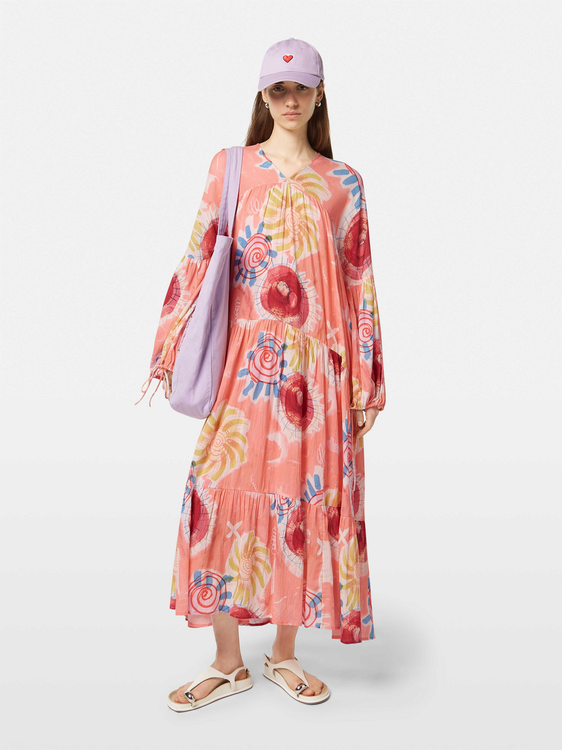 Abstract Sun Printed Crinkle Maxi Dress – Scotch & Soda