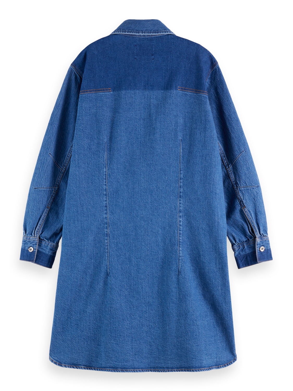 Washed Denim Mini Shirtdress — Art From The Heart