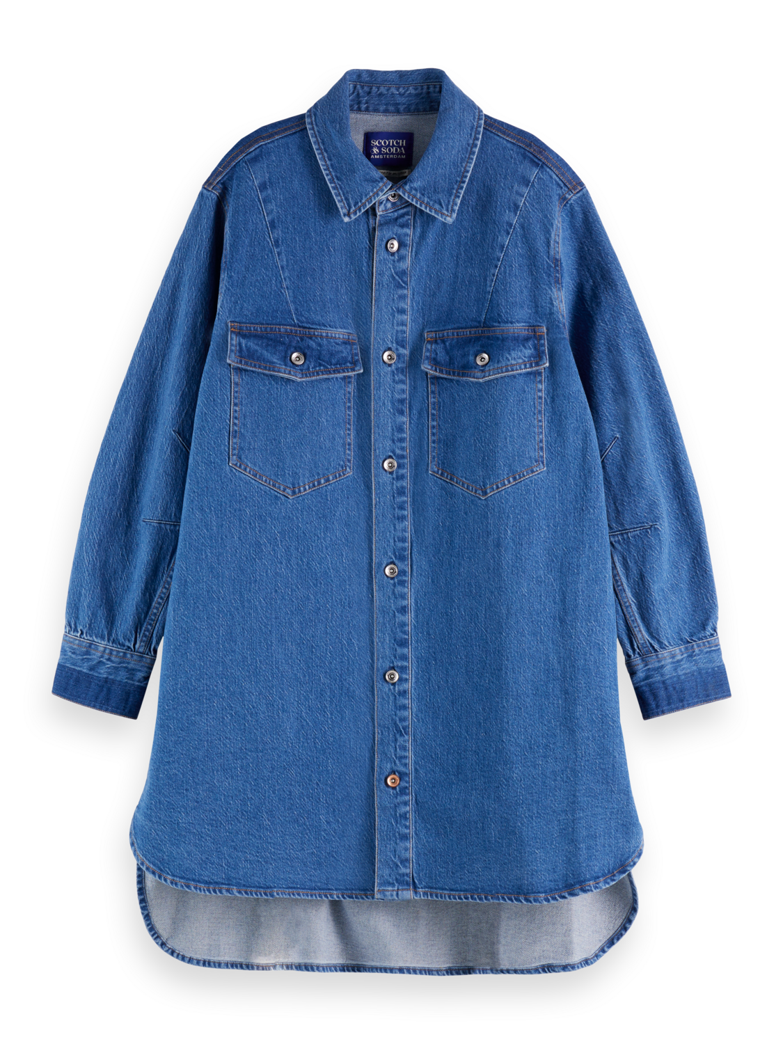 denim shirt dress ladies Washed Denim Mini Shirtdress — Art From The Heart – Scotch & Soda