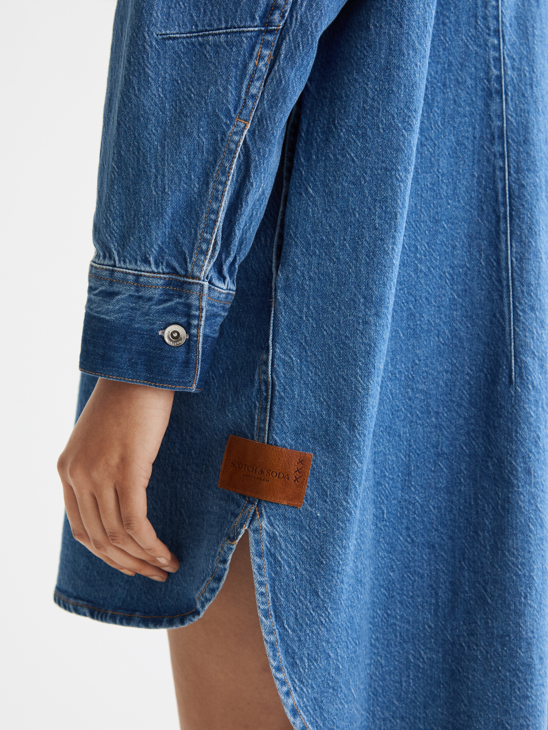 scotch and soda shirt dress Structured Stripe Mini Shirt Dress Scotch & Soda