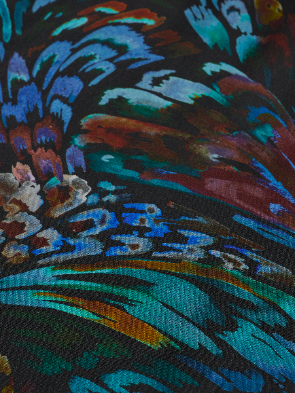 Printed long sleeve mini dress