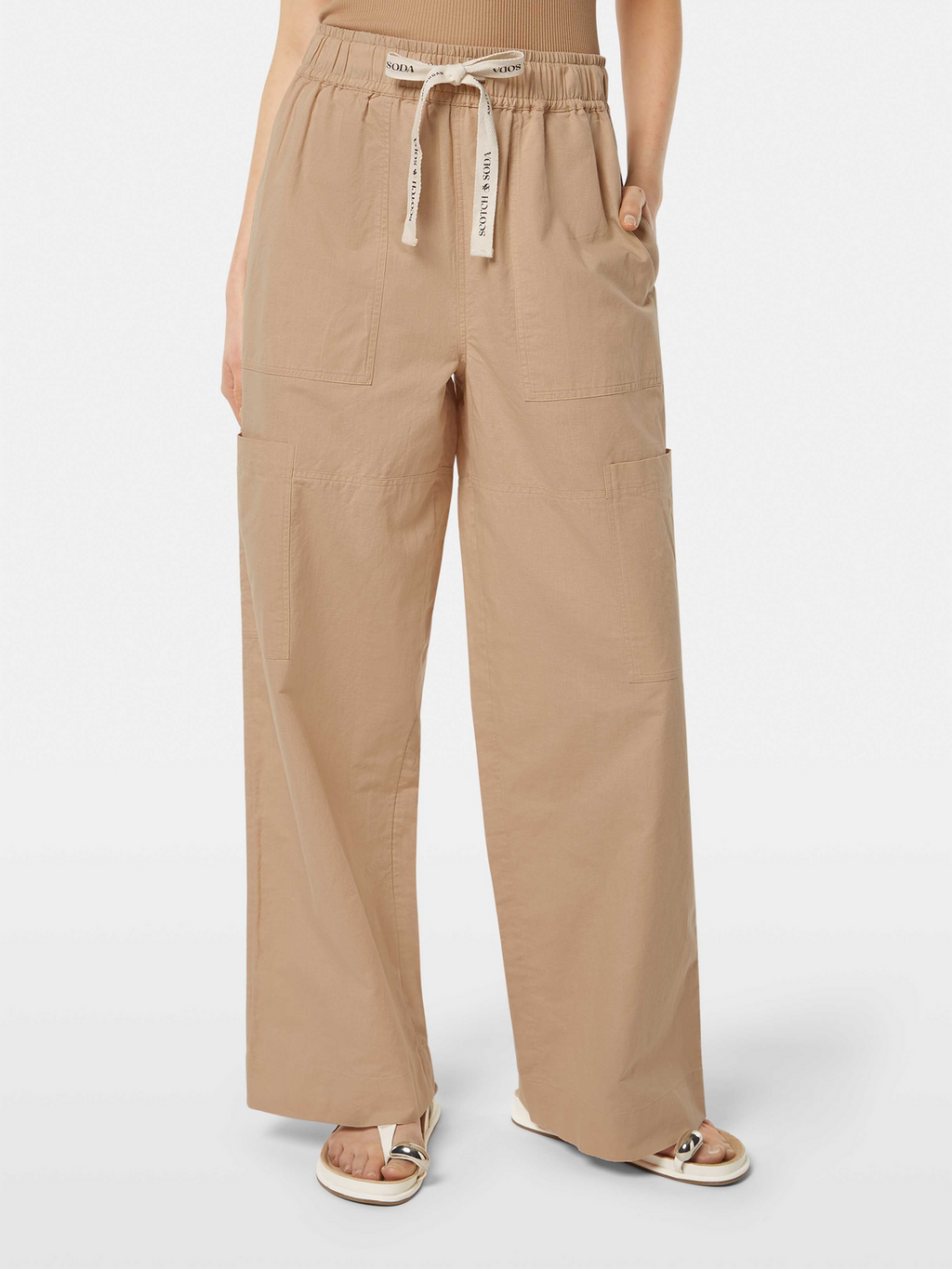 Noa High-Rise Wide-Leg Cargo Pant