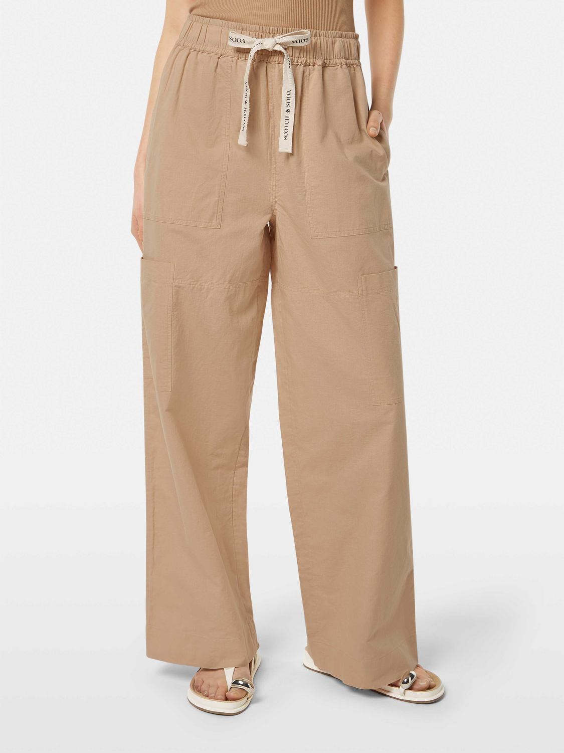 Noa High-Rise Wide-Leg Cargo Pant