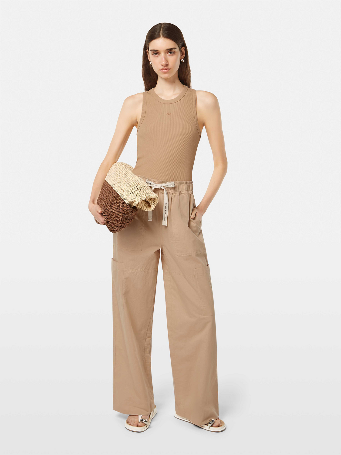 Noa High-Rise Wide-Leg Cargo Pant
