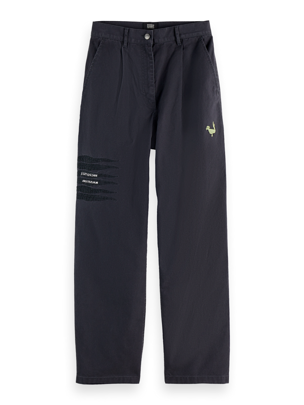 Raine - High Rise Wide Leg Washed Pants