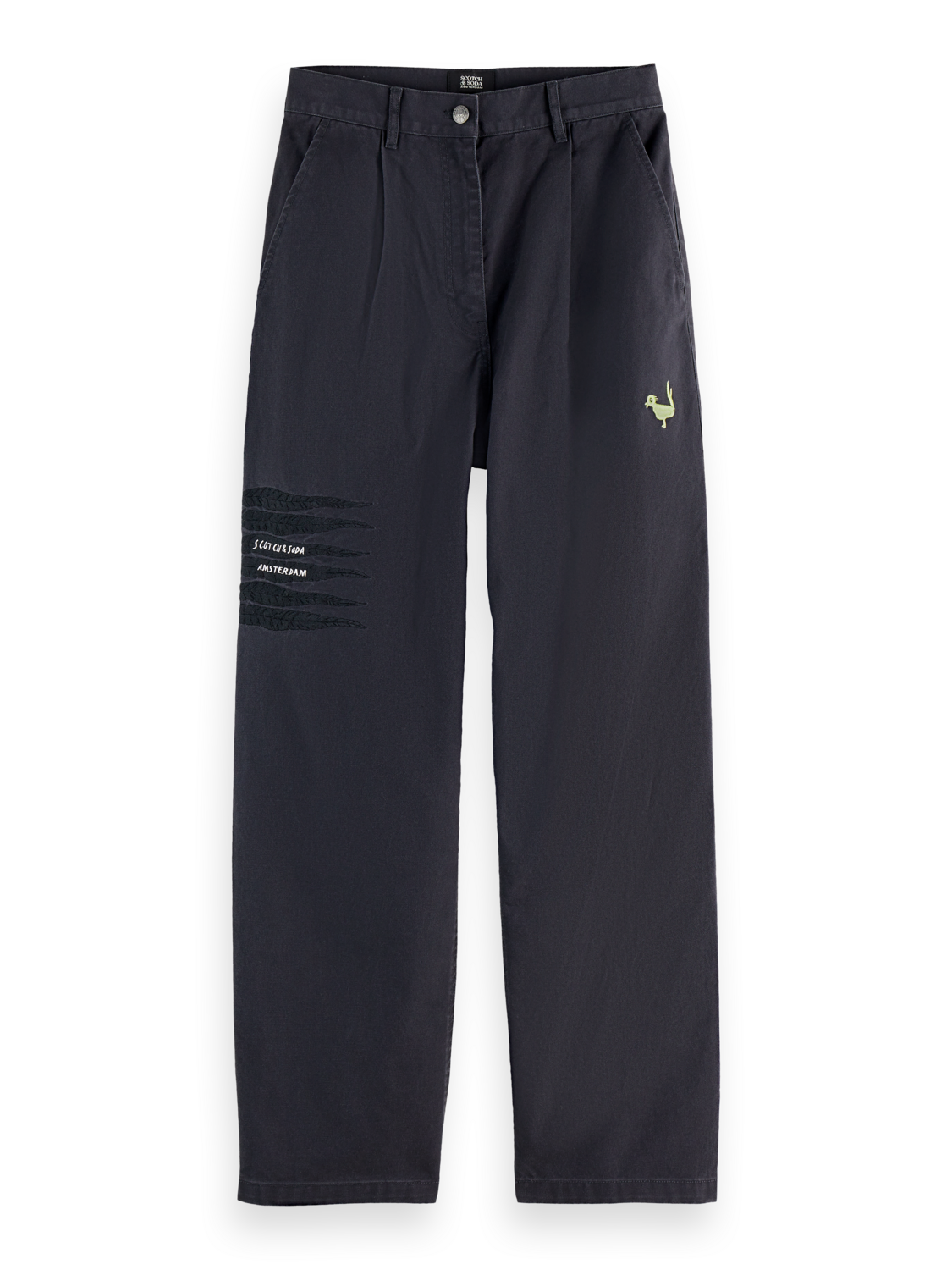 Raine - High Rise Wide Leg Washed Pants