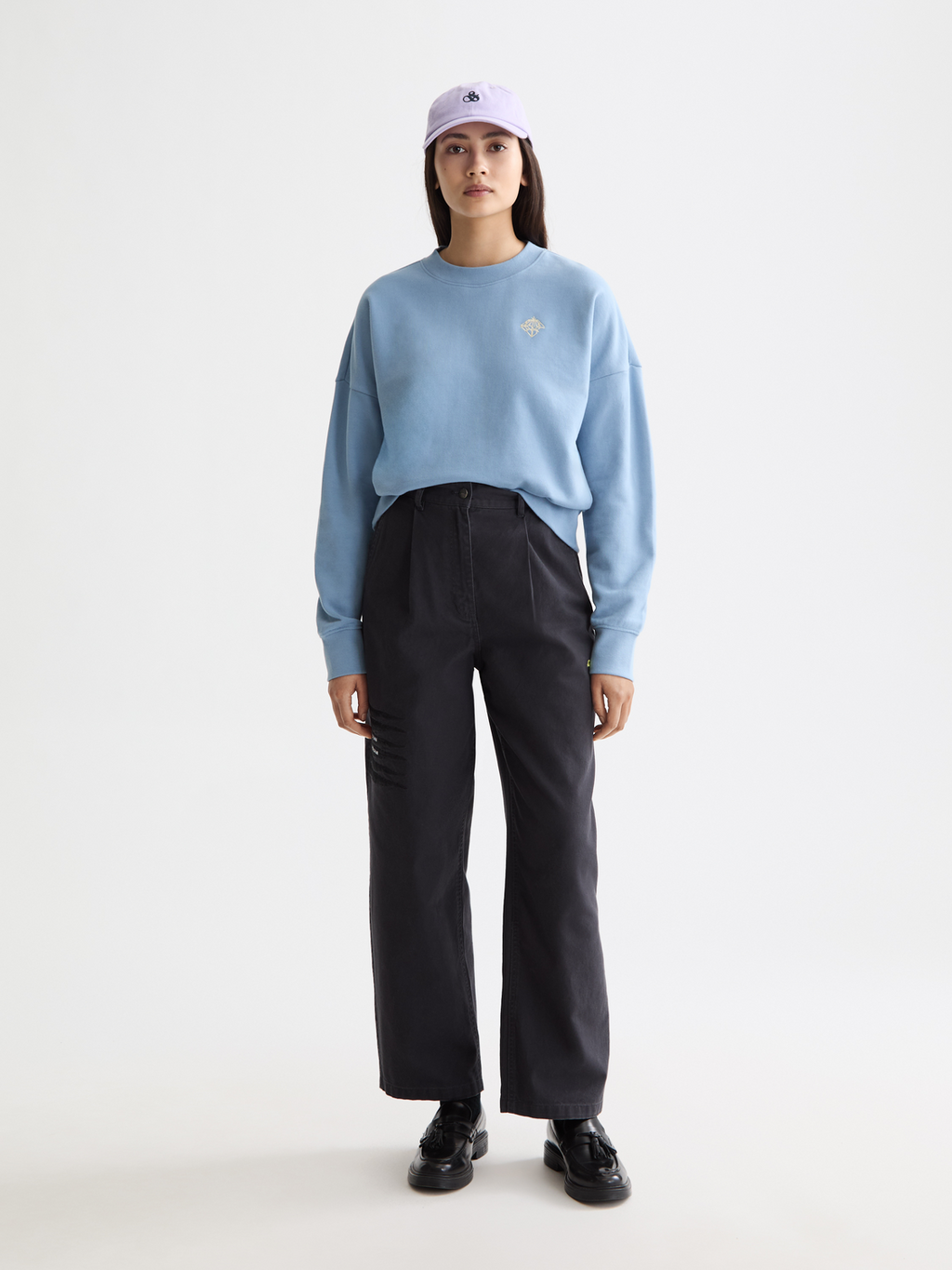 Raine - High Rise Wide Leg Washed Pants