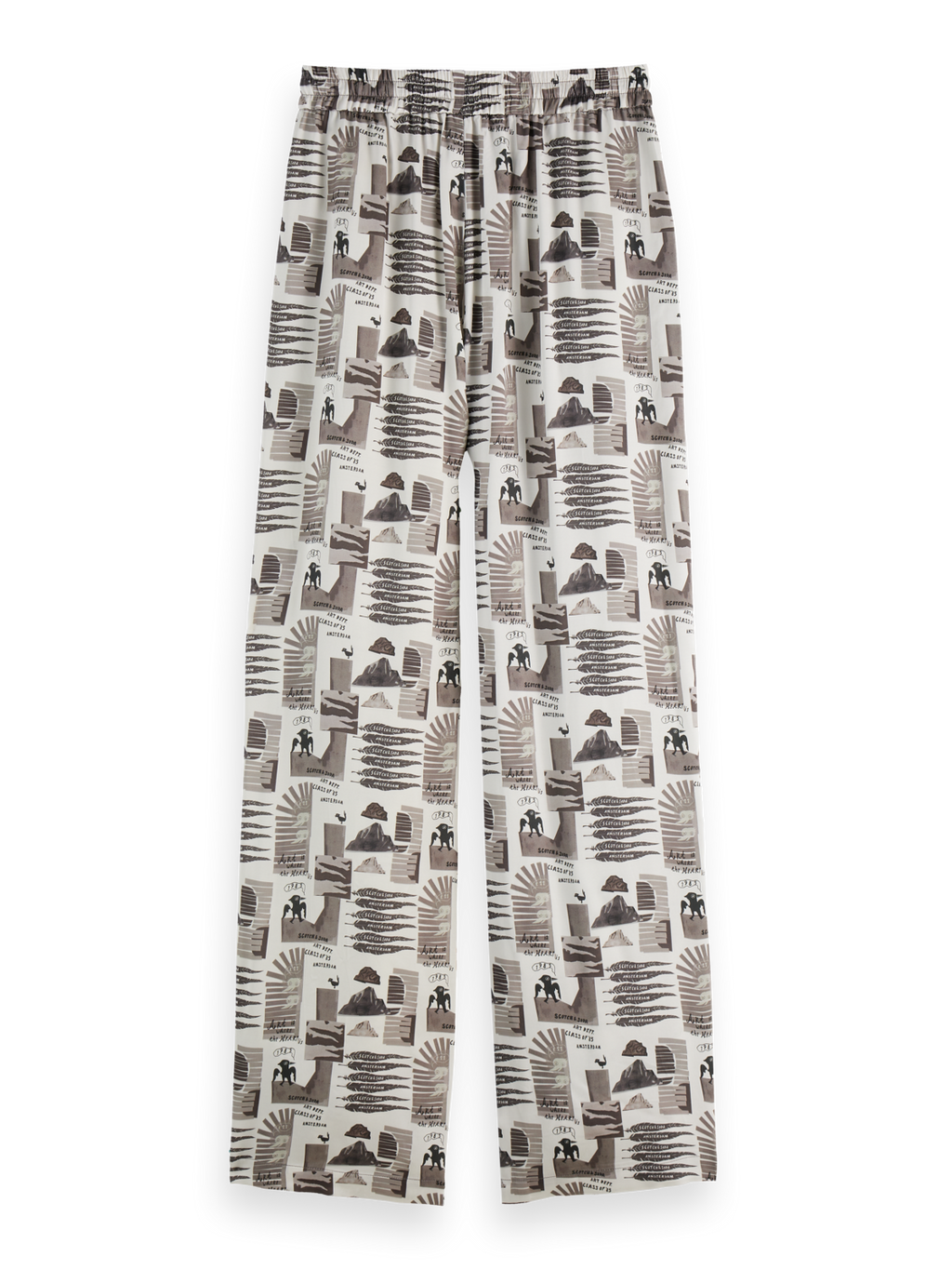 Gia - Mid Rise Wide Leg Elasticated Trousers