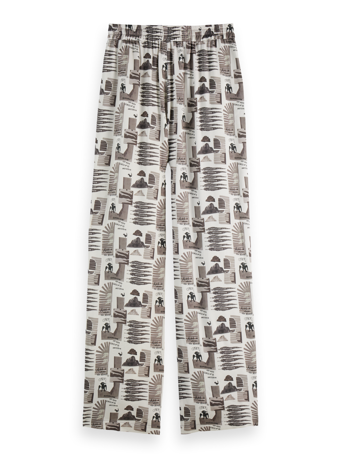 Gia - Mid Rise Wide Leg Elasticated Trousers