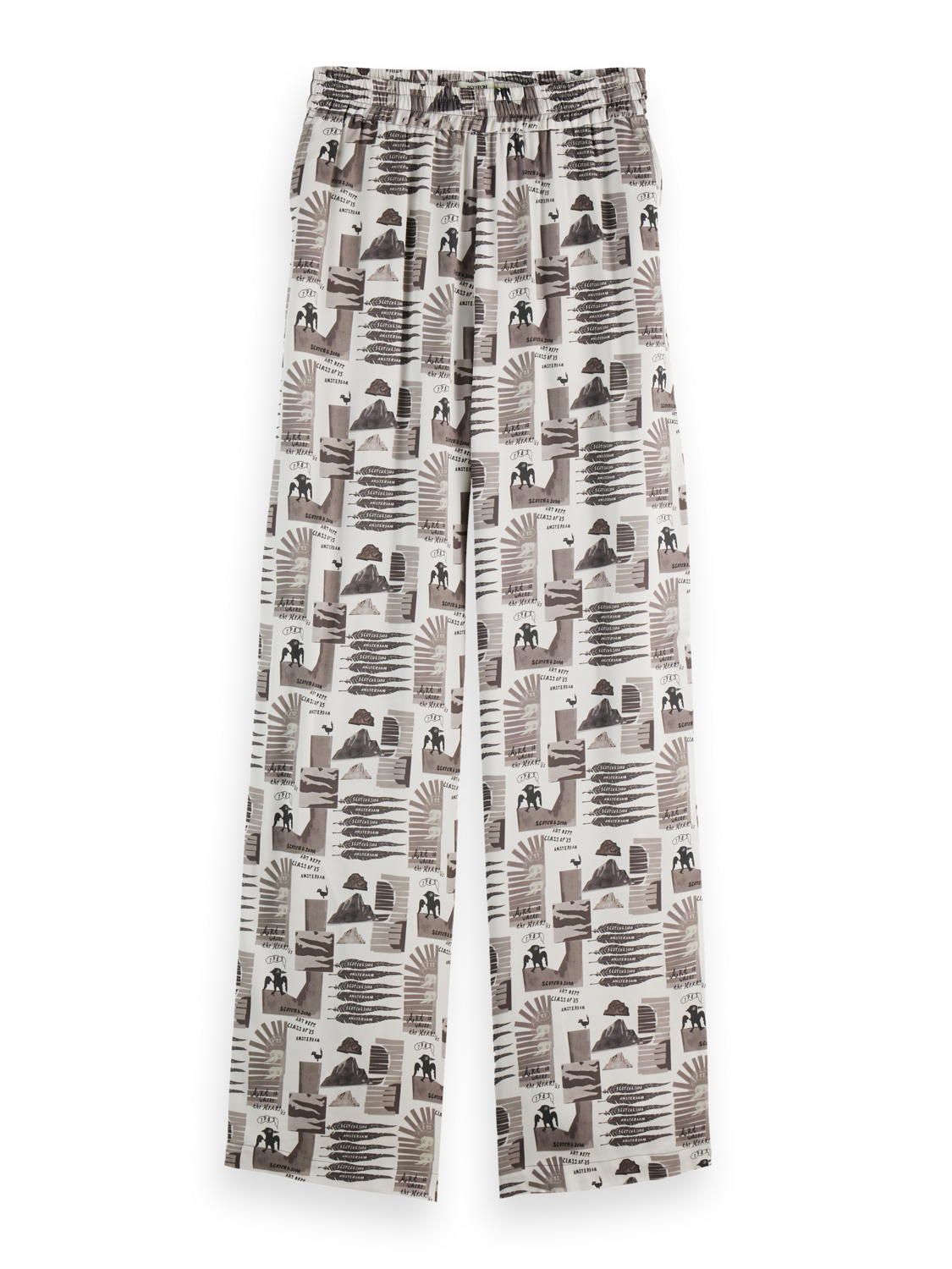 Gia - Mid Rise Wide Leg Elasticated Trousers