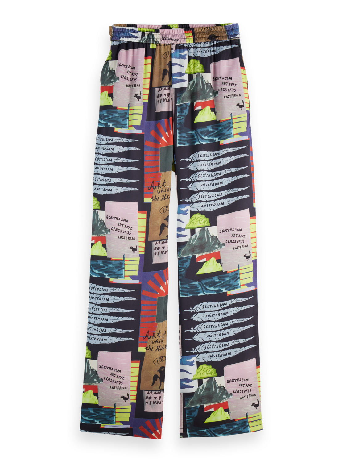 Gia - Mid Rise Wide Leg Elasticated Trousers