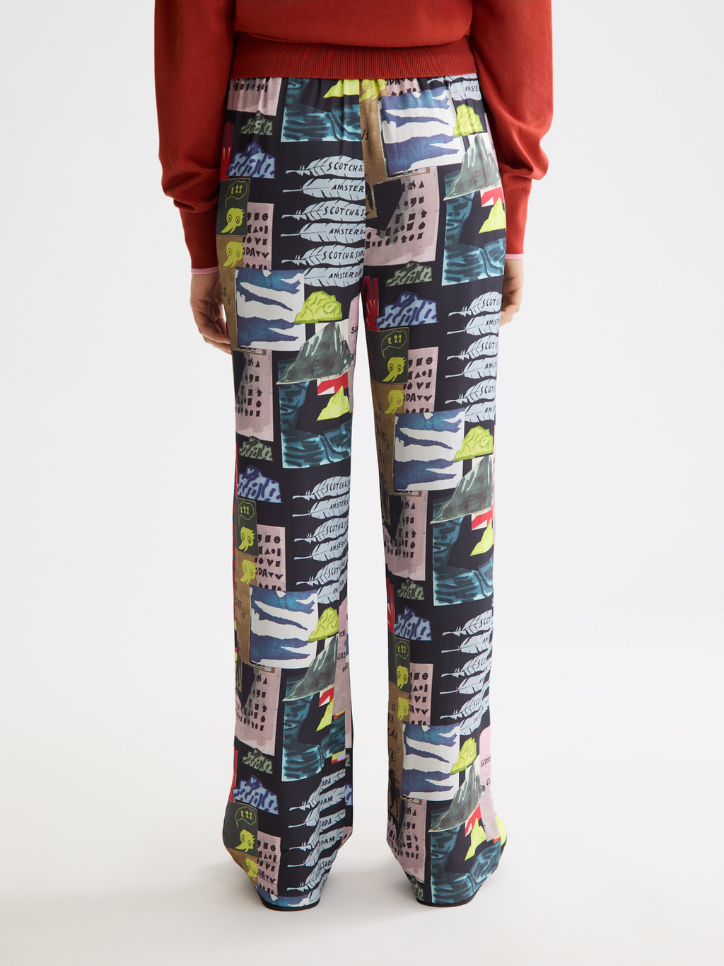 Gia - Mid Rise Wide Leg Elasticated Trousers