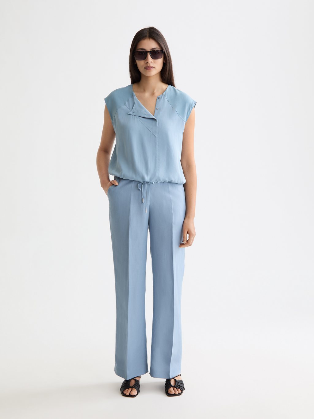 Edie - High Rise Wide Leg Drapey Pant