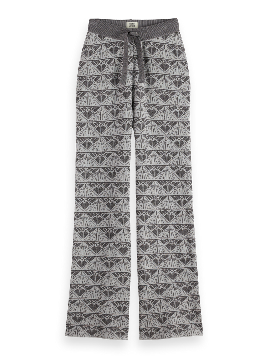 Monogram jacquard knitted trousers