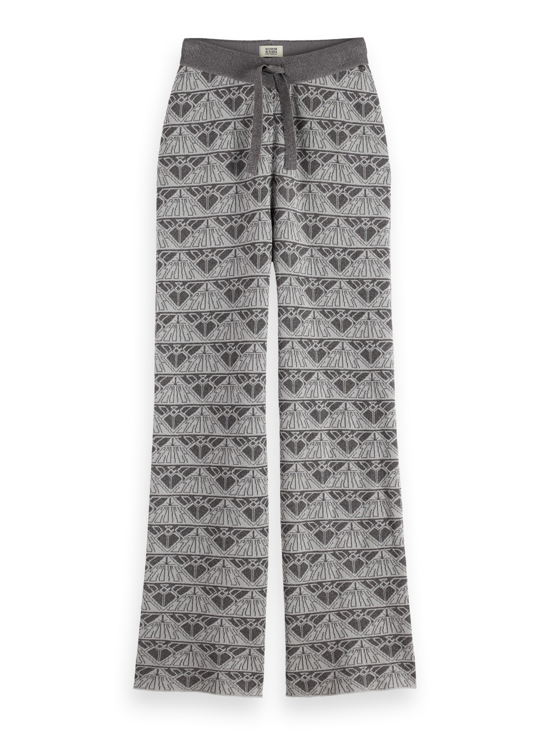 Monogram jacquard knitted trousers