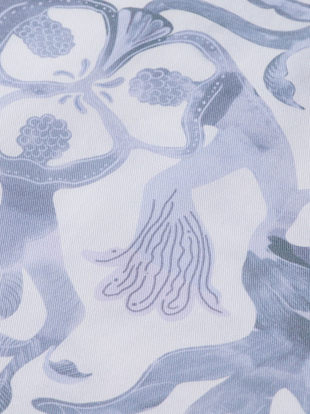 Gia - Mid rise wide leg elasticated trousers in block print