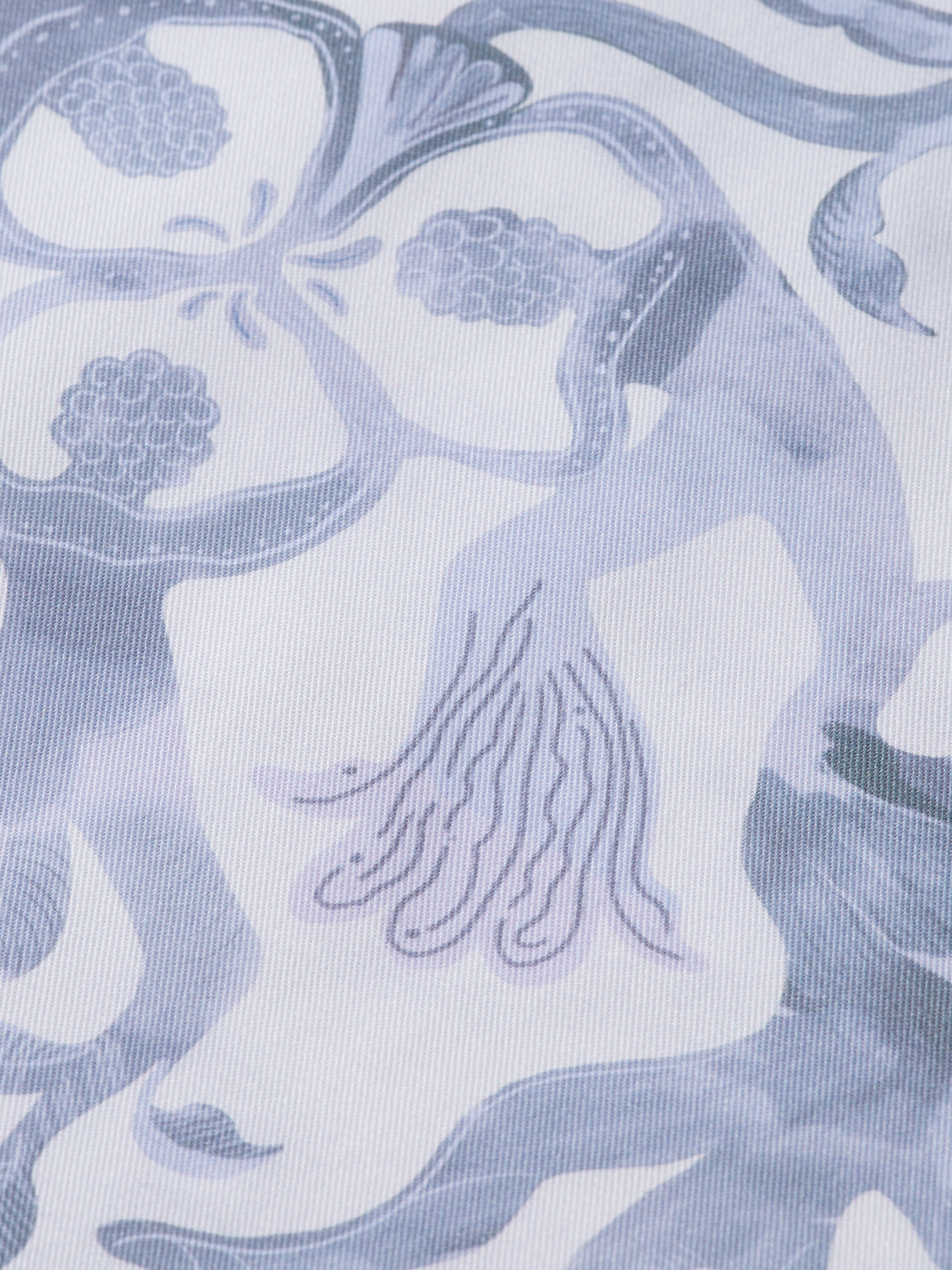 Gia - Mid rise wide leg elasticated trousers in block print