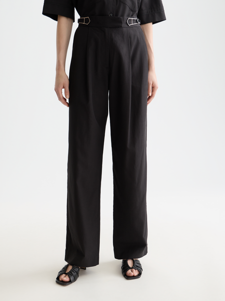 Quinn - Mid Rise Wide Leg Pants With Cross-Stitching – Scotch & Soda