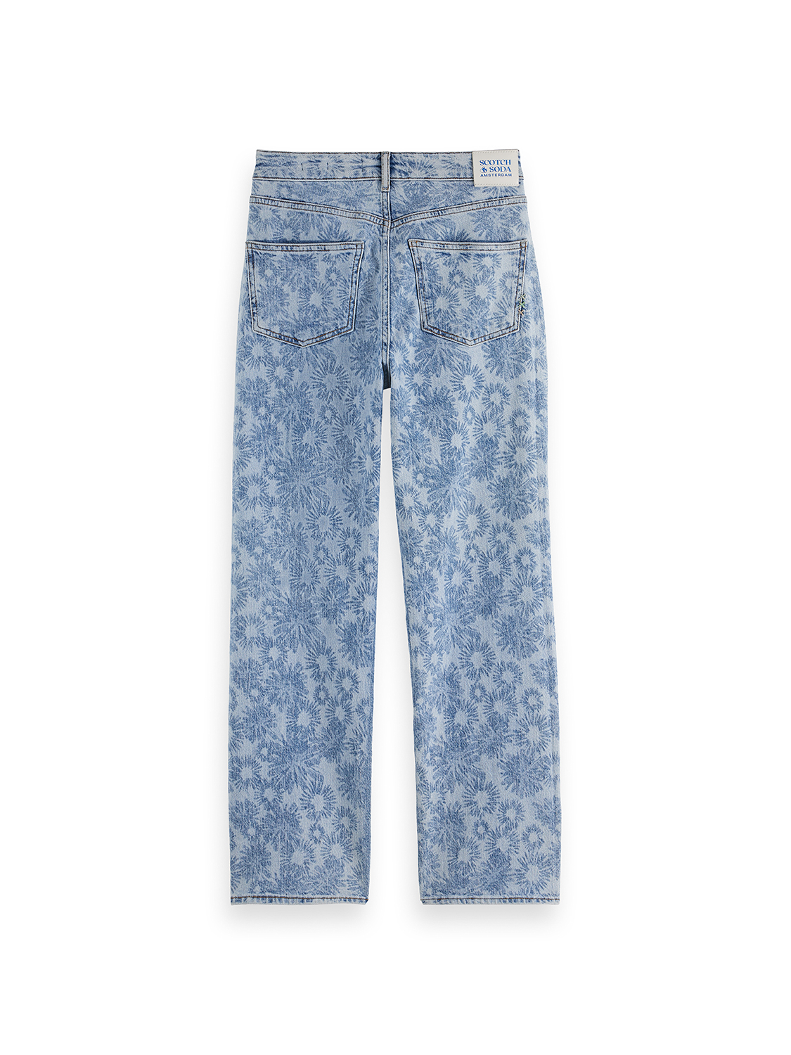 Sky High Rise Straight Jeans | Abstract Floral
