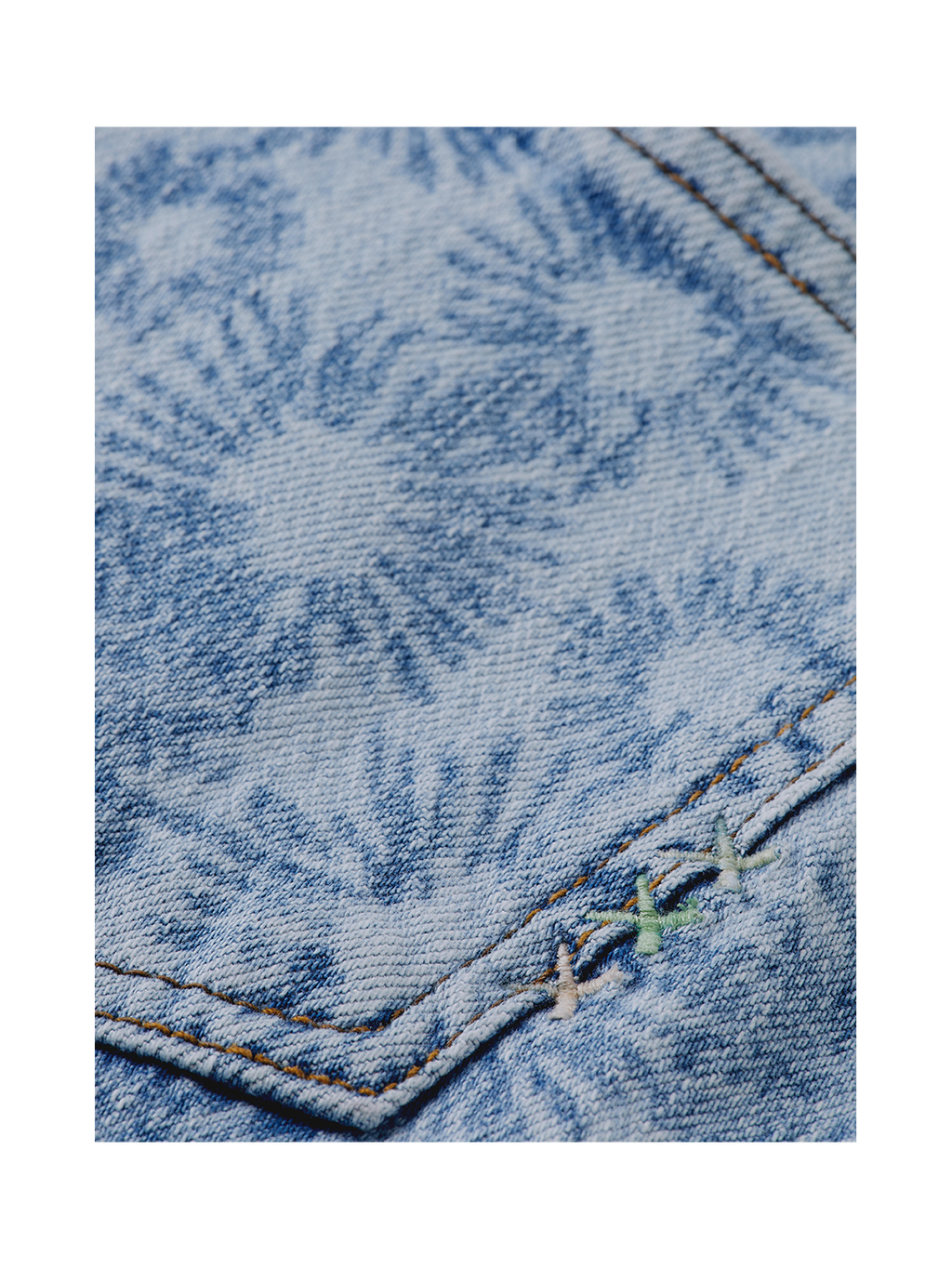 Sky High Rise Straight Jeans | Abstract Floral