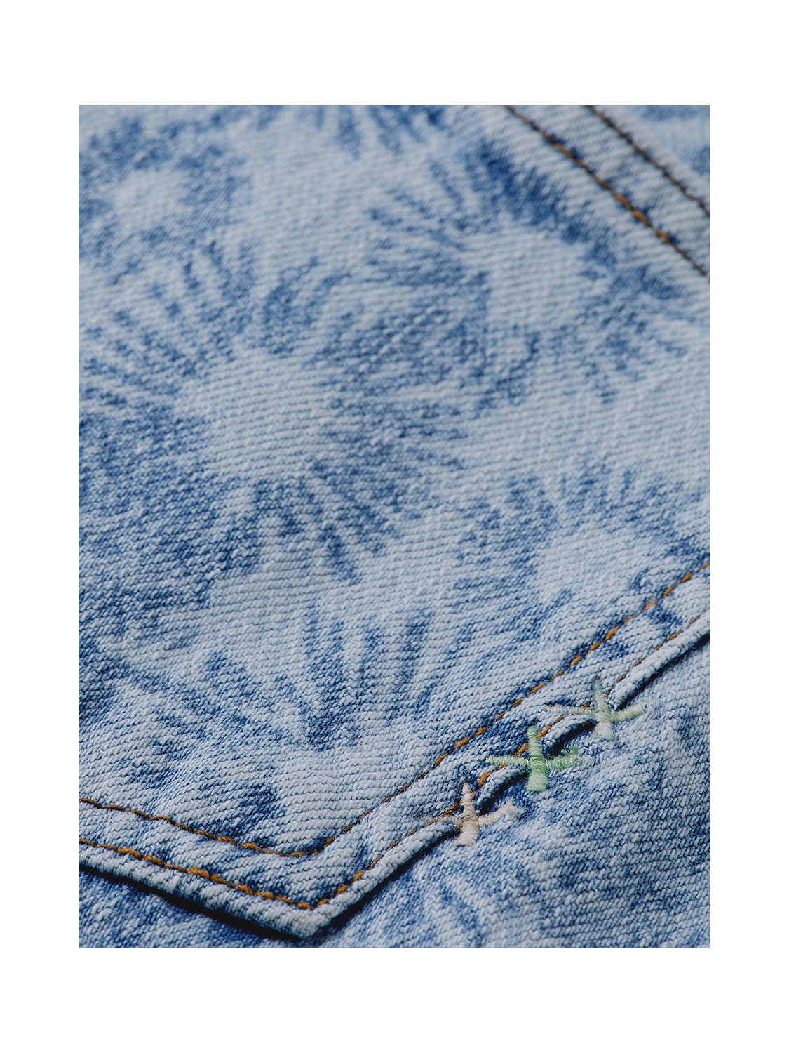 Sky High Rise Straight Jeans | Abstract Floral