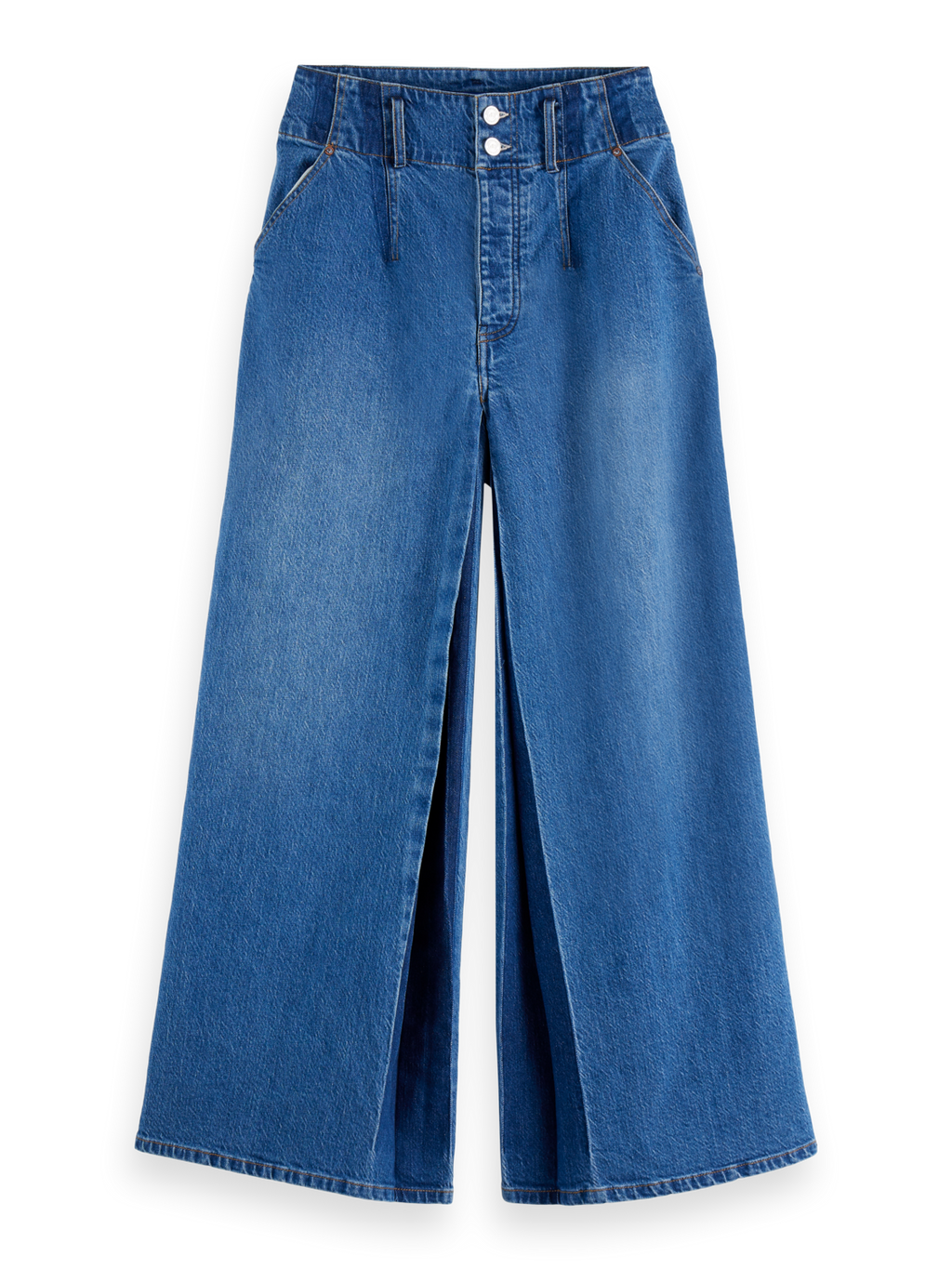 The Wave Custom Cropped Wide Leg Jeans — Art From The Heart
