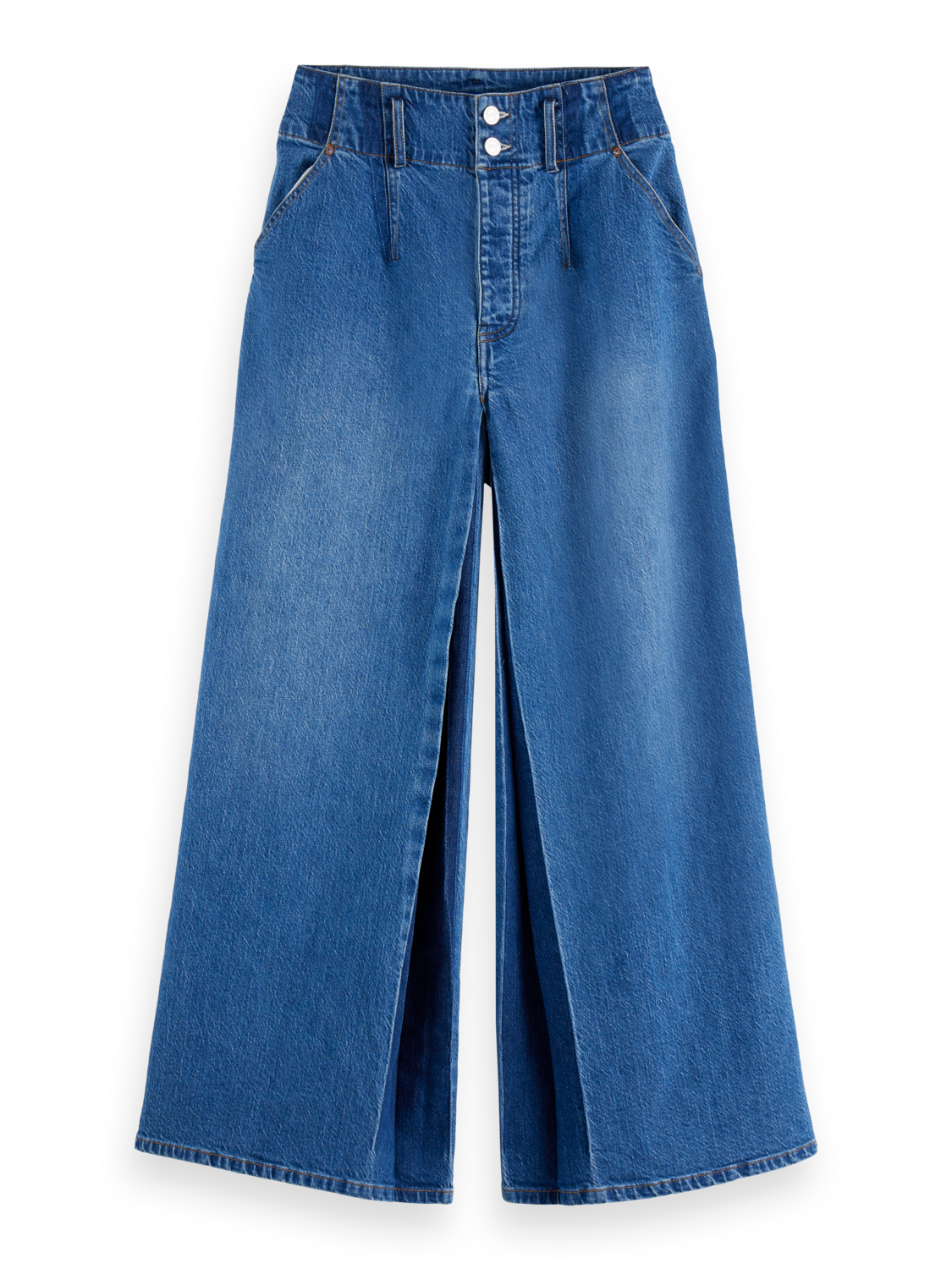 The Wave Custom Cropped Wide Leg Jeans — Art From The Heart