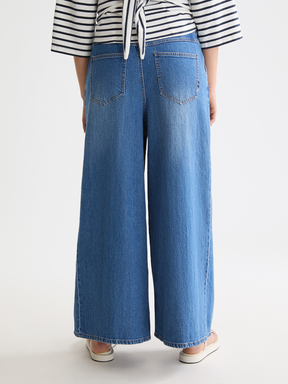 The Wave Custom Cropped Wide Leg Jeans — Art From The Heart The Wave Custom Cropped Wide Leg Jeans — Art From The Heart