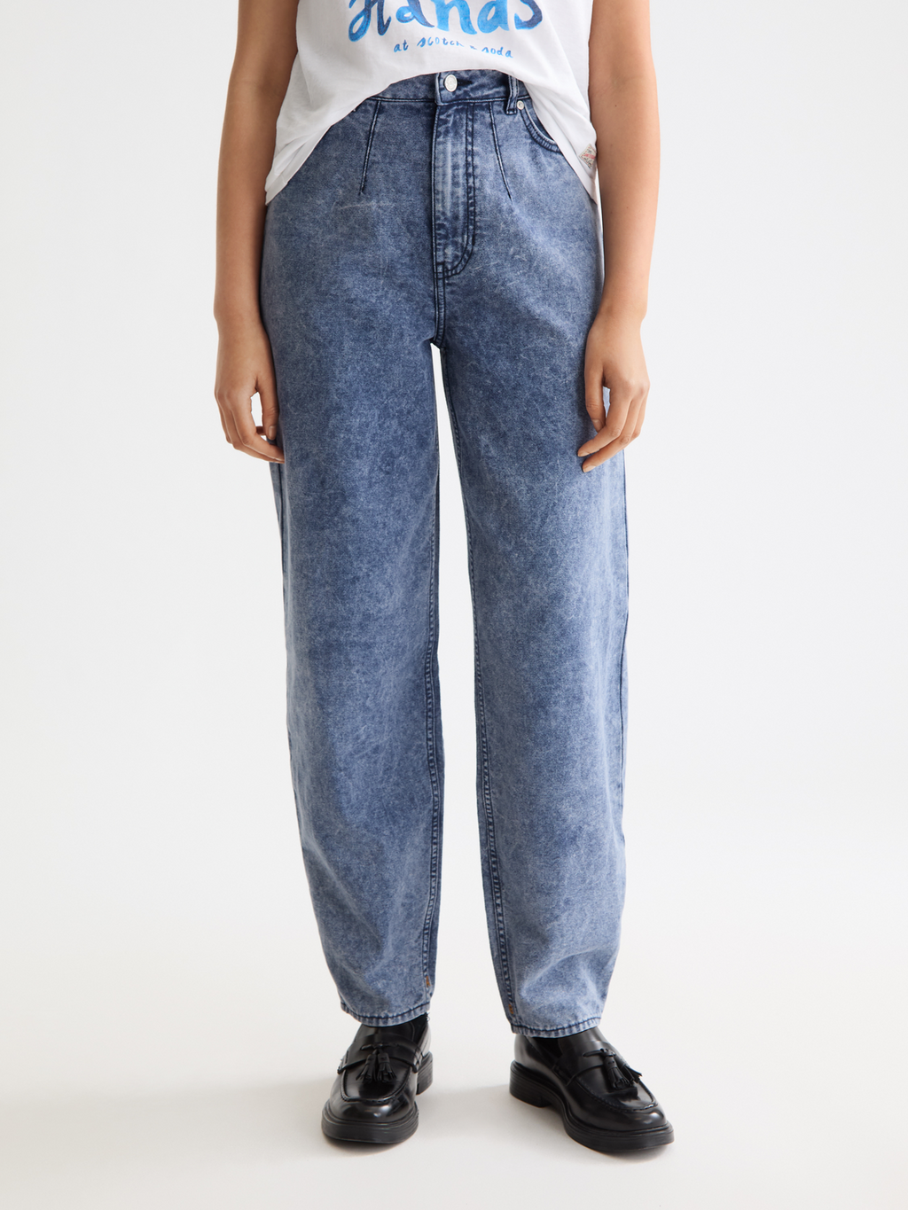 The Tide Longer Inseam Balloon Jeans In Mountain Dyed Canvas