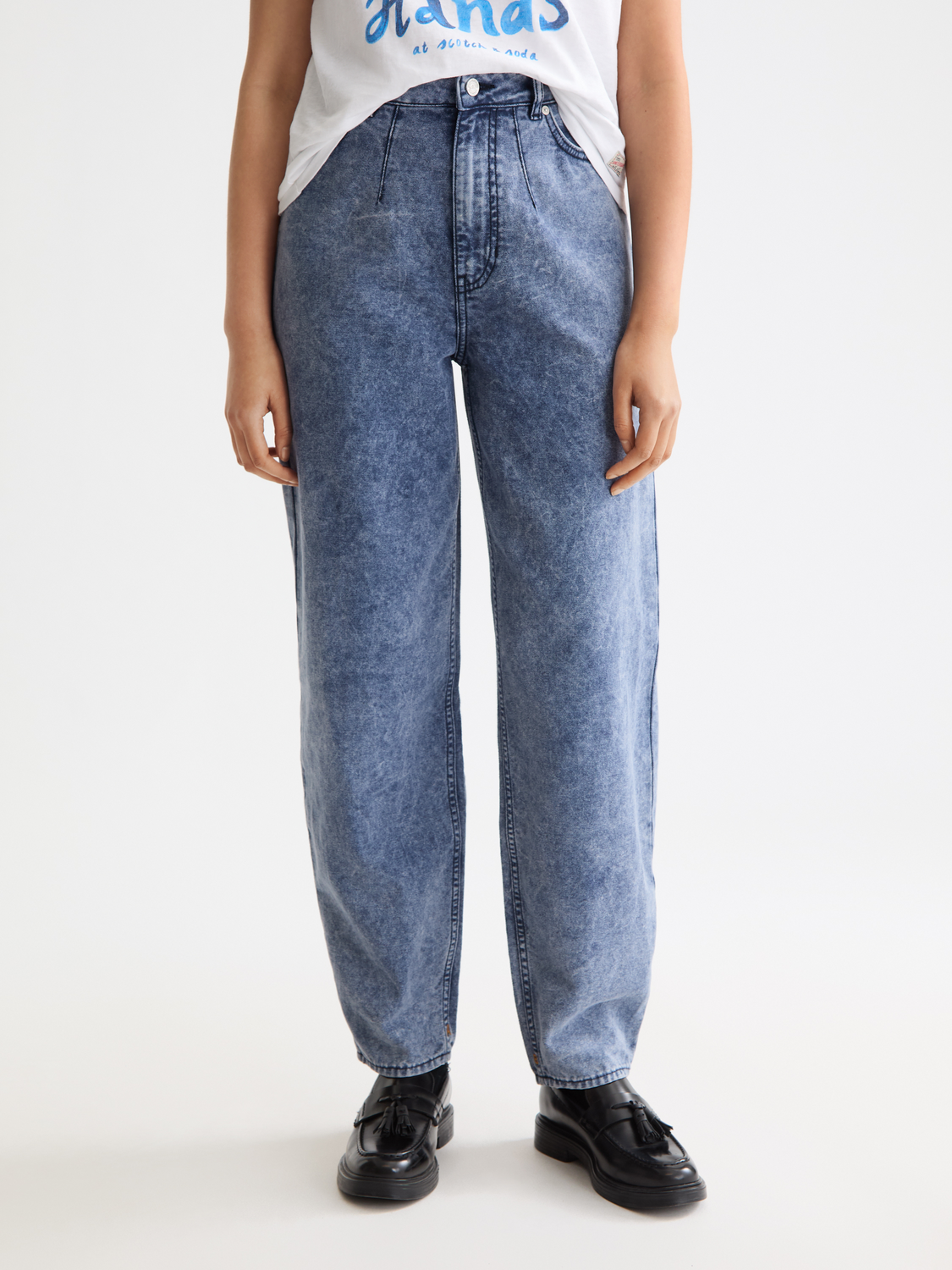 The Tide Longer Inseam Balloon Jeans In Mountain Dyed Canvas