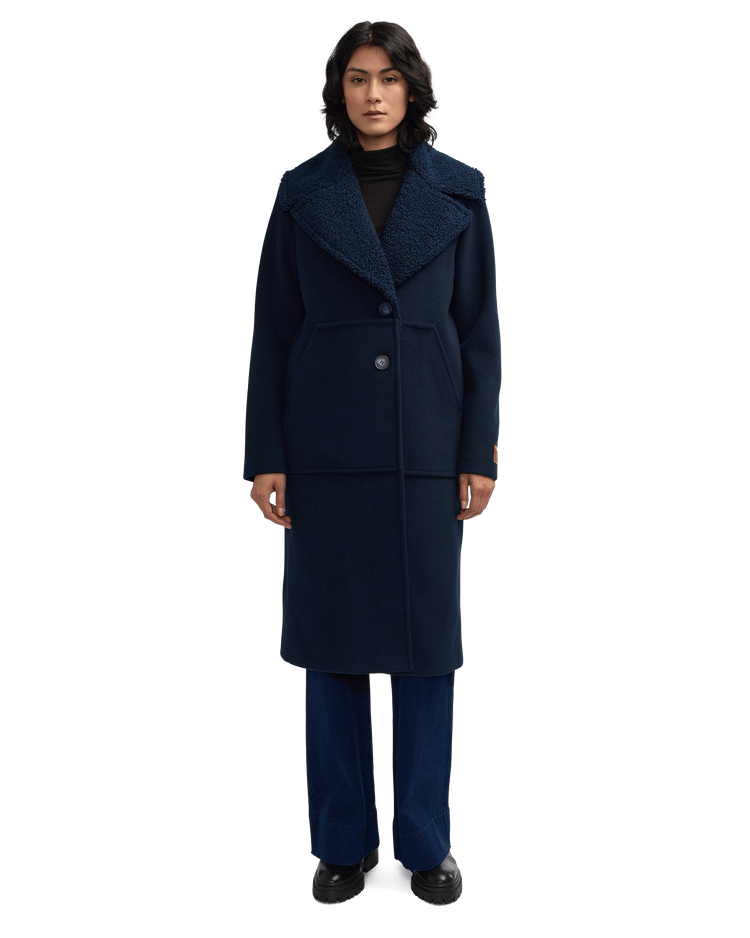 Alida Detachable Sherpa Collar Overcoat