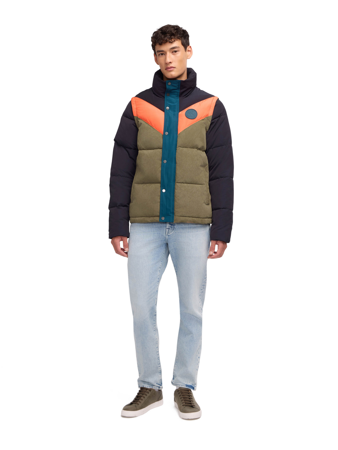 Nelleke Mixed Media Puffer With Removable Sleeves